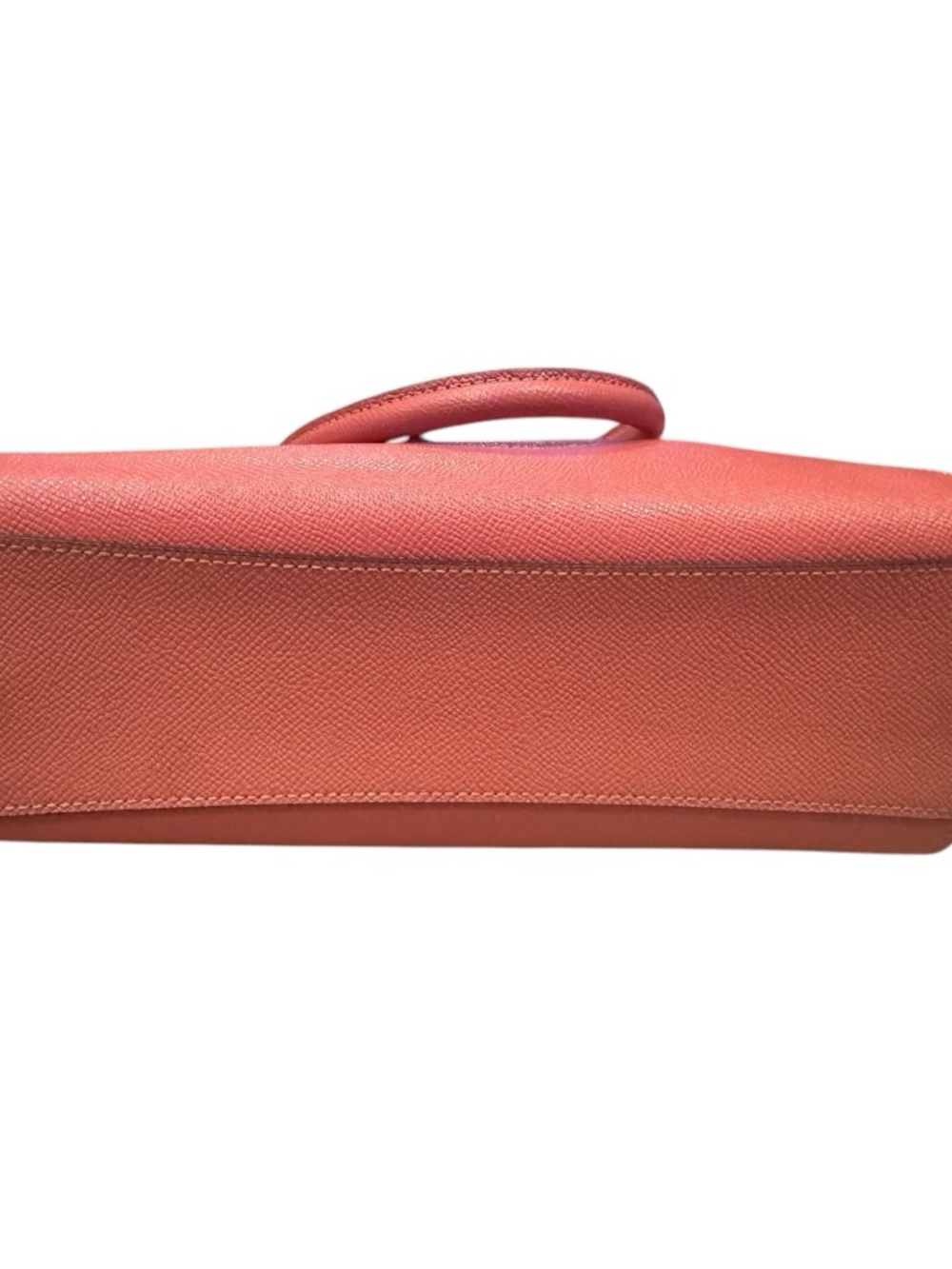 Coach Mini Surrey Carryall Crossbody Handbag Coral Pink Pebbled Leather Purse - Picture 10 of 11